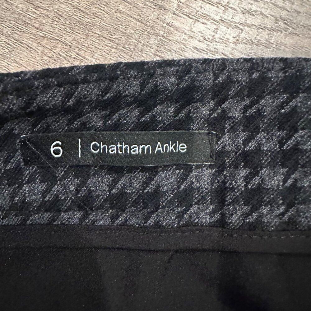 TALBOTS GRAY PLAID SIZE 6 CHATHAM ANKLE PANTS SIDE ZIP CLOSURE WOMENS - Picture 7 of 12